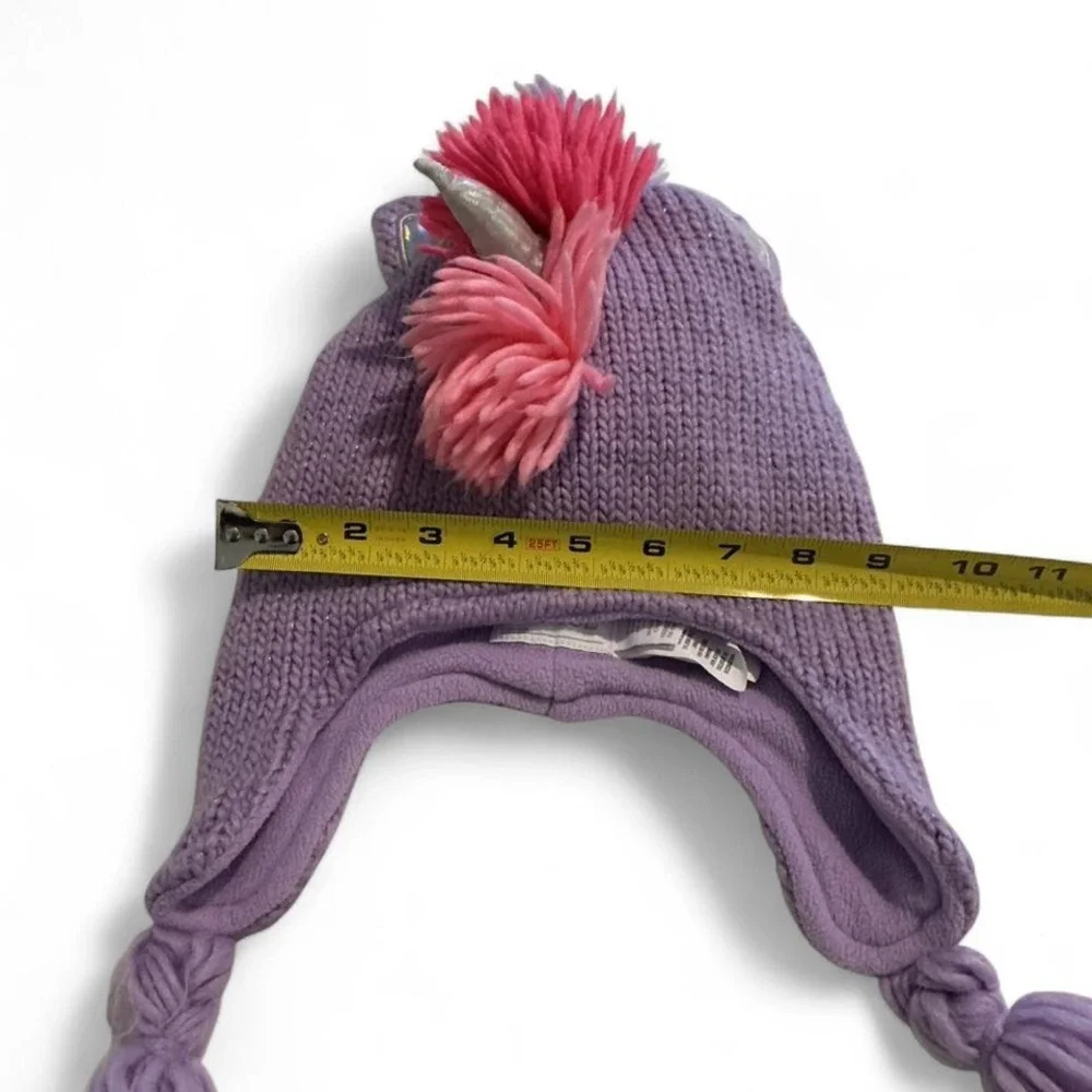 The Children's Place‎ Unicorn Trapper Hat Kids S/M Purple Rainbow